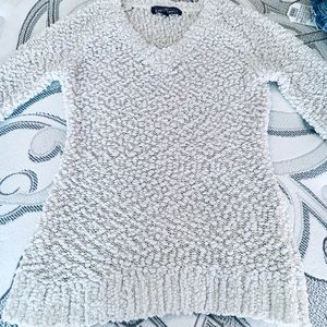 Casual White Plush Sweater
